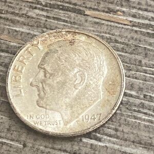 Vintage 1947 S ROOSEVELT Dime 90% SILVER